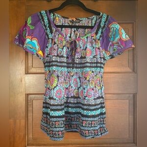 Chaudry KC Colorful Boho Blouse 🌸
